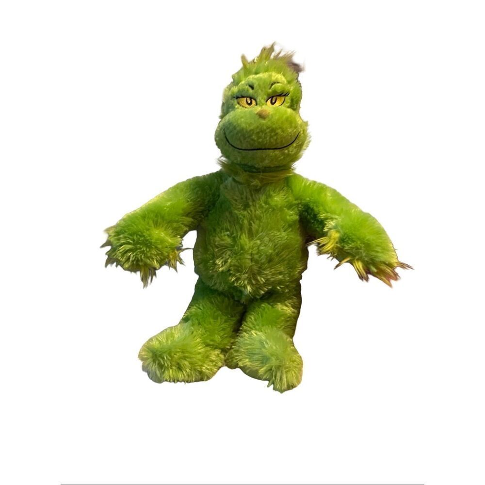 New Build-A-Bear Workshop Green Christmas The Grinch Plush Stuffed Animal